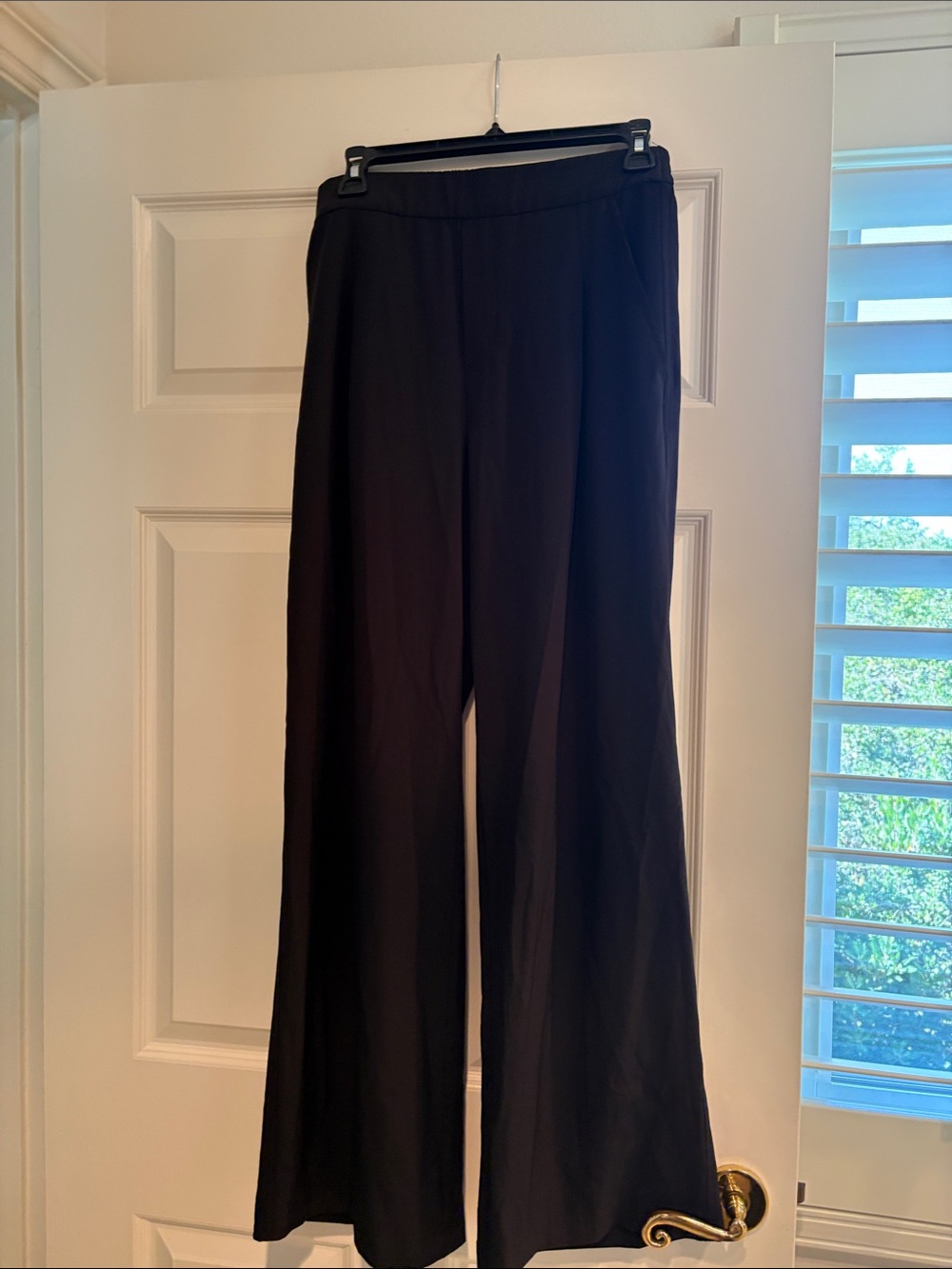 Lou & Grey Black Wide-Leg Pull-On Pants